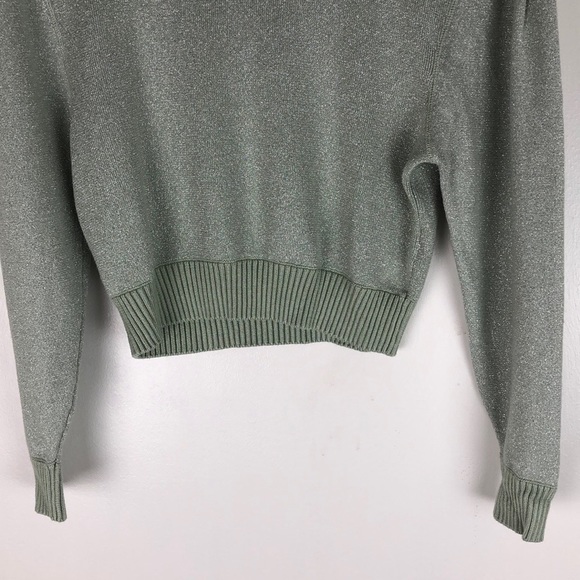 *CLOSET CLOSING* Free People Starry Night Metallic Pullover Sweater Frosted Fern - Picture 6 of 13